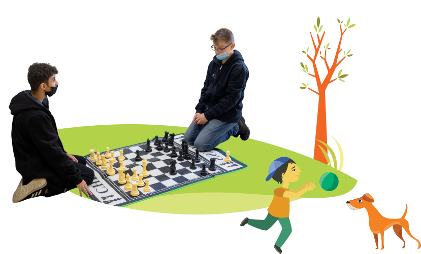 ילדים משחקים שחמט